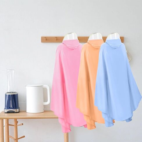 Hooded Rain Poncho for Adult, PVC Electric Cycle Raincoat Long Full Body Reusable Waterproof Cycling Raincoat, for Electric Scooters (3XL Bicycle Type Blue) in Kuwait