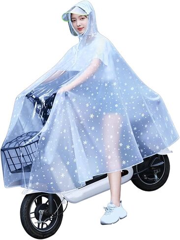 Zerodis Rain Poncho Rain Ponchos Cycling Raincoat Reusable Electric Bike Full Body Cover Lightweight Scooter Raincoats for Motorcycle Ebike Mobility Poncho in Kuwait