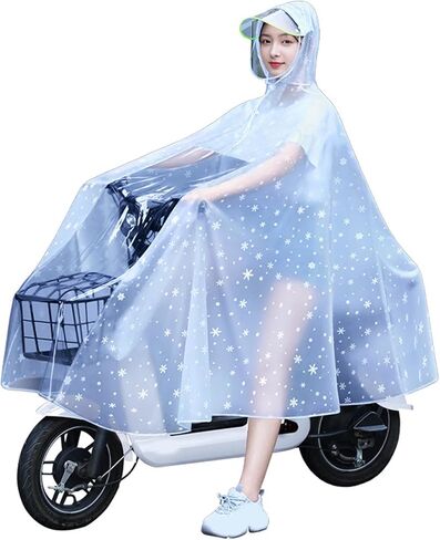 Zerodis Rain Poncho Rain Ponchos Cycling Raincoat Reusable Electric Bike Full Body Cover Lightweight Scooter Raincoats for Motorcycle Ebike Mobility Poncho in Kuwait