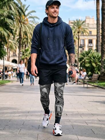 Fourluoo 3 Pairs Tattoo Leg Sleeves UV Sun Protection for Cycling Ice Silk Unisex Leg Nonslip Ideal for Summer Outdoor Sports in Kuwait