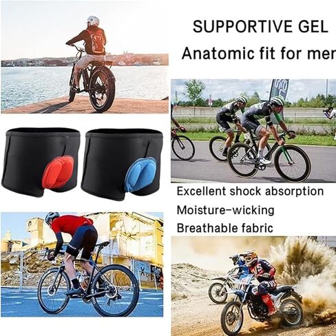 Cycling Underwear Men's 3D Padded Bike Shorts Cycling Underwear, Anti-Slip Padded Bike Shorts for Men, Biking Undershorts in Kuwait