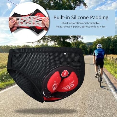 Men's Cycling Underwear with 3D Padded Liner – Breathable Bike Shorts for Road & Indoor Spinning Long Rides‌ in Kuwait