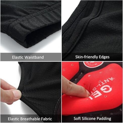 Men's Cycling Underwear with 3D Padded Liner – Breathable Bike Shorts for Road & Indoor Spinning Long Rides‌ in Kuwait