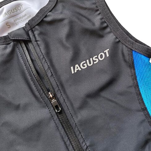Kids Triathlon Suit, Black and Blue, Compression Fit Quick-Dry Professional Cycling Wear with Padded Shorts (US, Alpha, XX-Large, Black/Blue) in Saudi Arabia