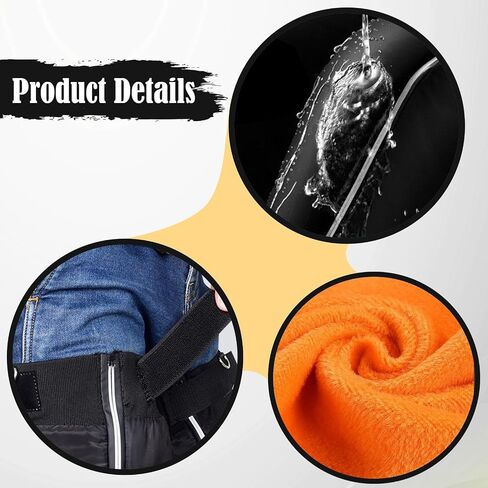 Cycling Leg Warmers - Fleece Lined, Windproof & Waterproof (40-72cm/15.75-28.35in Fit) for Motorcycle, Snowmobile, Winter Sports in Kuwait