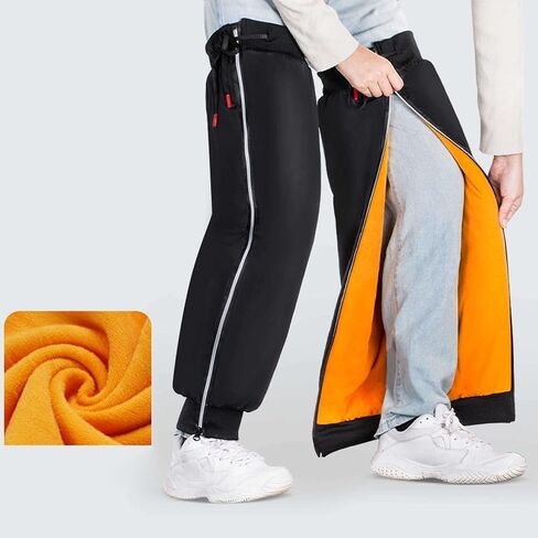 Cycling Leg Warmers - Fleece Lined, Windproof & Waterproof (40-72cm/15.75-28.35in Fit) for Motorcycle, Snowmobile, Winter Sports in Kuwait