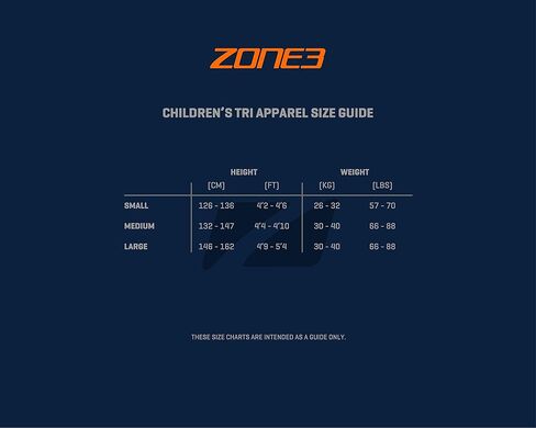 Zone3 Kid's Tri Short (Black/Hi-Vis Orange, Medium) in Kuwait