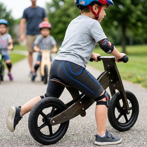 Kids Padded Bike Shorts with 3D Padding, Breathable Mesh and Non-Slip Leg Grips, for Boys and Girls in Saudi Arabia