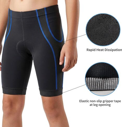 Kids Padded Bike Shorts with 3D Padding, Breathable Mesh and Non-Slip Leg Grips, for Boys and Girls in Saudi Arabia