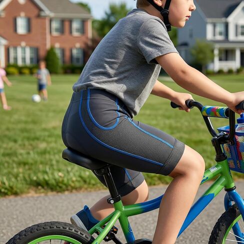 Kids Padded Bike Shorts with 3D Padding, Breathable Mesh and Non-Slip Leg Grips, for Boys and Girls in Saudi Arabia