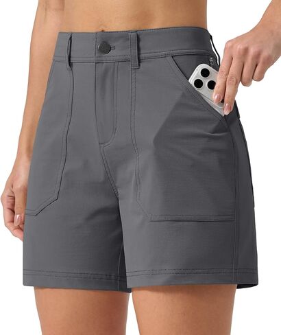 Willit Women's Hiking Shorts Qucik Dry Stretch Travel Golf Casual Shorts with Pockets Water Resistant 5" in Kuwait
