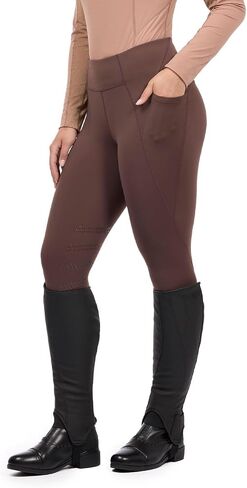 Kerrits Women's Coolcore PowerLite Knee Patch Pocket Riding Tight – Cooling Technical Wicking Sweat Summer Riding Tights in Kuwait