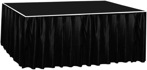 16ftx23inch Stage Skirt,Portable Shirred Pleat Stage Skirt, Stage Skirt Black is Suitable for Activities, Displays, Gifts, Performances and Wedding Stages, Easy To Store And Fold in Saudi Arabia