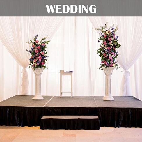 16ftx23inch Stage Skirt,Portable Shirred Pleat Stage Skirt, Stage Skirt Black is Suitable for Activities, Displays, Gifts, Performances and Wedding Stages, Easy To Store And Fold in Saudi Arabia