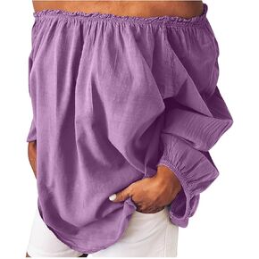 Summer Tops for Women Trendy Cotton Linen Solid Shirts Oversized Long Sleeve Shirt Casual Vacation Summer Outfit in Saudi Arabia
