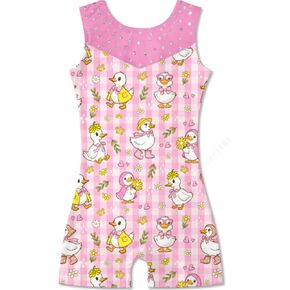 Belovecol Gymnastics Leotards for Girls Sparkly Unitard with Shorts Mesh 4-Way Stretch Tumbling Outfits 2-8T in Saudi Arabia