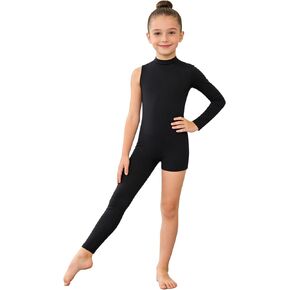 Girls Gymnastics Leotards Asymmetrical Full Body Unitards One Piece Dance Bodysuit for Ballet & Stage Performance in Saudi Arabia
