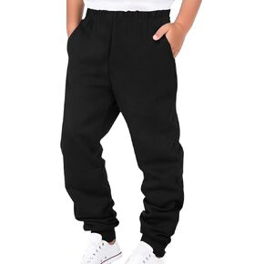 Boys Jogger Sweatpants Casual Stretchy Straight Leg Slim fit Drawstring Walking Pants Lightweight Athletic Street Wear in Kuwait