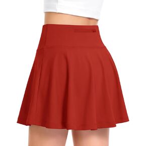 QooNoo Girls Skirts Tennis Skirt Athletic Skorts for Kids with Pocket Inner Shorts for Sports Golf Running Skirt 4-14Y in Saudi Arabia
