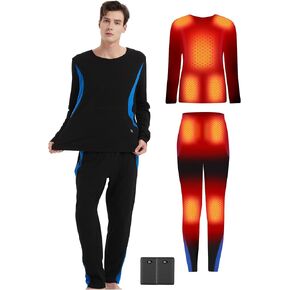 CYCYHEAT Heated Underwear - Women and Men Elastic Heated Thermal Underwear Pants Set, Upgraded 7.4V 2PCS Battery Pack in Saudi Arabia