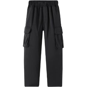 Boy's Baggy Sweatpants Straight Leg Open Bottom Cargo Pant Fall Casual Loose Elastic Waist Workout Joggers Sweat Pant in Saudi Arabia