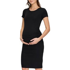 Women's Maternity Dress Short Sleeve Ruched Pregnancy Summer Dresses in Saudi Arabia