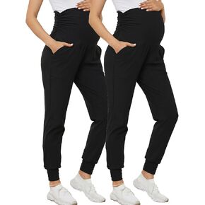 PARNIXS Maternity Two-Piece Set Basic Stretch Design with Pockets Soft Leggings for Active Moms Yoga Pants - Year-Round Wear in Saudi Arabia