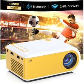 Mini Projector Portable Projectors with Wifi and Bluetooth Outdoor Movie Projectors Mini Home Theater Indoor Projector for Bedroom Built-in Speaker Compatible With HDMI/USB/TV Stick/Smartphone/Laptop in Saudi Arabia