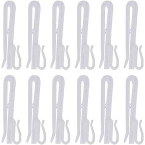 50-Pack Plastic Curtain Hooks,Adjustable Pinch Pleat Hook,Curtain Drapery Pin Hook for Pleated Drapes,Ratchet System Pinch Pleat Curtain Hanger (50, 3.35 Inch) in Saudi Arabia