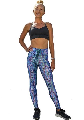 SlipIns Sea Legs Leggings for Women, High-Waisted Leggings with UPF Protection, Perfect for Yoga, Surfing, Diving, Snorkeling, Gym, and Other Activities, Pink Abalone, X-Large in Saudi Arabia