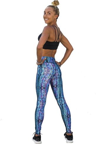 SlipIns Sea Legs Leggings for Women, High-Waisted Leggings with UPF Protection, Perfect for Yoga, Surfing, Diving, Snorkeling, Gym, and Other Activities, Pink Abalone, X-Large in Saudi Arabia