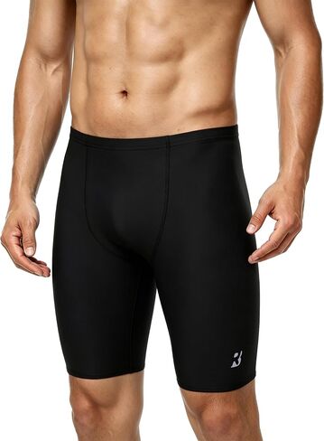 Roadbox Swim Jammers for Men Racing Athletic Quick Dry Swimsuit Endurance Training Competitive Swimming Shorts UPF 50+ in Kuwait