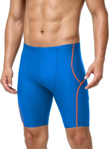 Roadbox Swim Jammers for Men Racing Athletic Quick Dry Swimsuit Endurance Training Competitive Swimming Shorts UPF 50+ in Kuwait