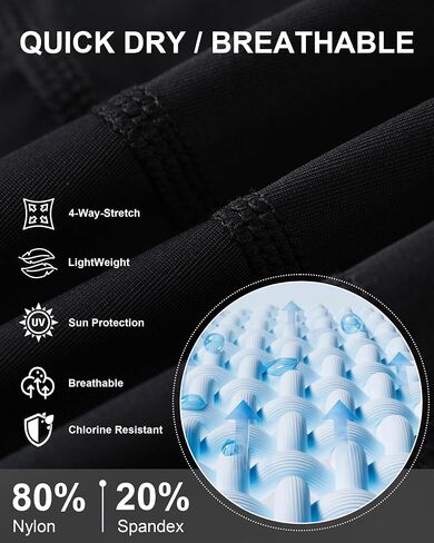 Roadbox Swim Jammers for Men, Athletic Swimsuit for Training Racing, Quick Dry Endurance Competitive Swimming Shorts UPF 50+ in Kuwait
