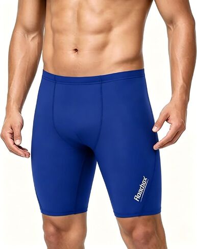 Roadbox Swim Jammers for Men, Athletic Swimsuit for Training Racing, Quick Dry Endurance Competitive Swimming Shorts UPF 50+ in Kuwait