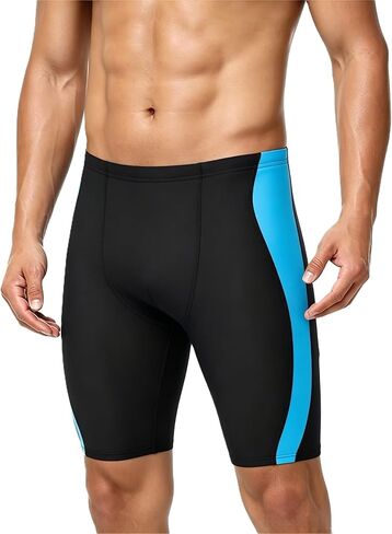 Roadbox Swim Jammers for Men, Athletic Swimsuit for Training Racing, Quick Dry Endurance Competitive Swimming Shorts UPF 50+ in Kuwait