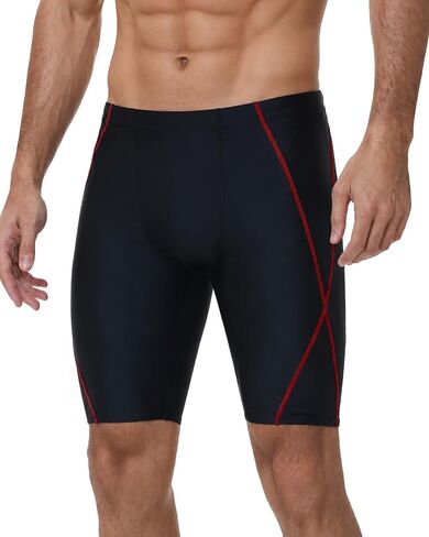 Roadbox Swim Jammers for Men, Athletic Swimsuit for Training Racing, Quick Dry Endurance Competitive Swimming Shorts UPF 50+ in Kuwait