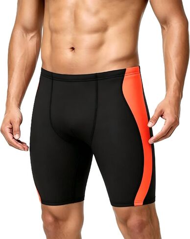 Roadbox Swim Jammers for Men, Athletic Swimsuit for Training Racing, Quick Dry Endurance Competitive Swimming Shorts UPF 50+ in Kuwait