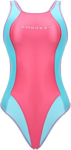 AMORESY Aphrodite B Series High-Leg Backless Swimsuit Leotard – One-Piece Stretch Swimwear for Beach & Pool in Saudi Arabia