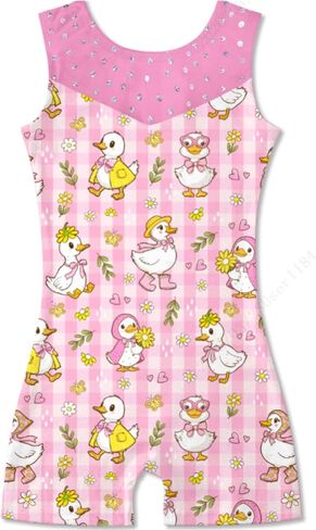 Belovecol Gymnastics Leotards for Girls Sparkly Unitard with Shorts Mesh 4-Way Stretch Tumbling Outfits 2-8T in Saudi Arabia
