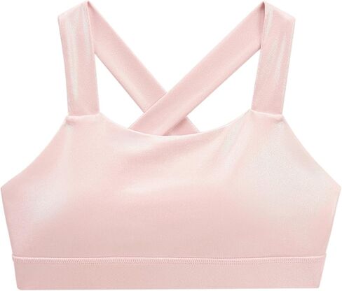 Stelle بنات لامعة معدنية المحاصيل تانك القمم سباركلي سكوب الرقبة الرقص القمم أكمام الصليب الظهر Dancewear لحزب الجمباز in Kuwait