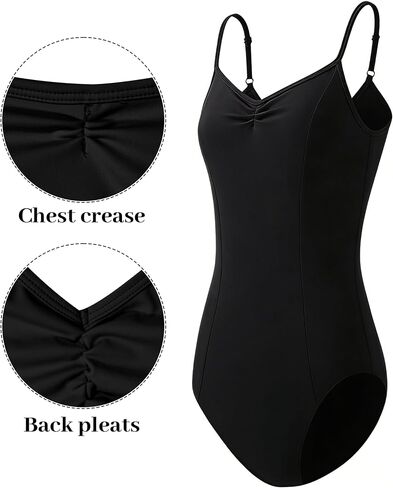 MOLLDAN Girls Princess Dance Leotard Adjustable Camisole Ballet Leotard with Tight Scrunchie,Full Lining in Saudi Arabia