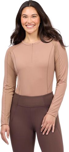 Precision Long Sleeve Crew Neck Tech Riding Top - Feather Weight, Quick Drying Seamless Feel Design, Sun Smart in Kuwait
