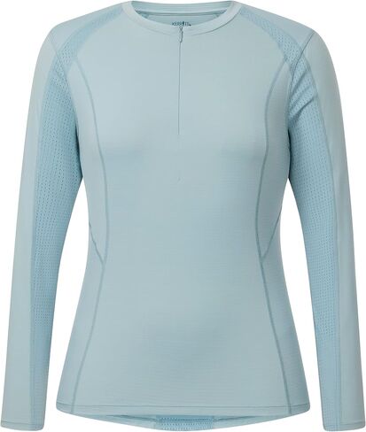 Precision Long Sleeve Crew Neck Tech Riding Top - Feather Weight, Quick Drying Seamless Feel Design, Sun Smart in Kuwait