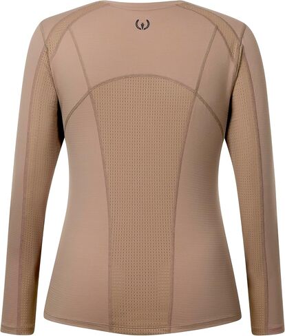 Precision Long Sleeve Crew Neck Tech Riding Top - Feather Weight, Quick Drying Seamless Feel Design, Sun Smart in Kuwait
