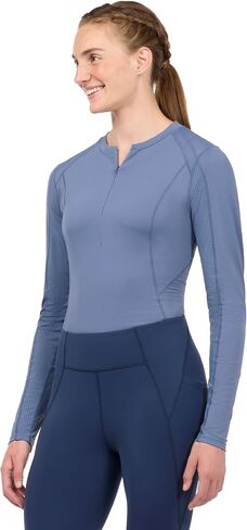 Precision Long Sleeve Crew Neck Tech Riding Top - Feather Weight, Quick Drying Seamless Feel Design, Sun Smart in Kuwait