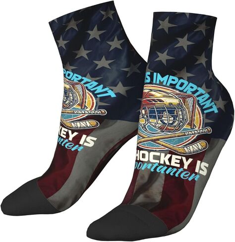 School is Important But Hockey is Importanter Socks Wool Sports Breathable Sock for Women Men in Kuwait