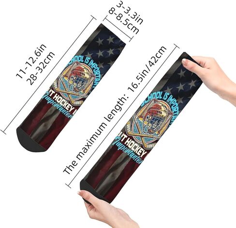 School is Important But Hockey is Importanter Socks Wool Sports Breathable Sock for Women Men in Kuwait