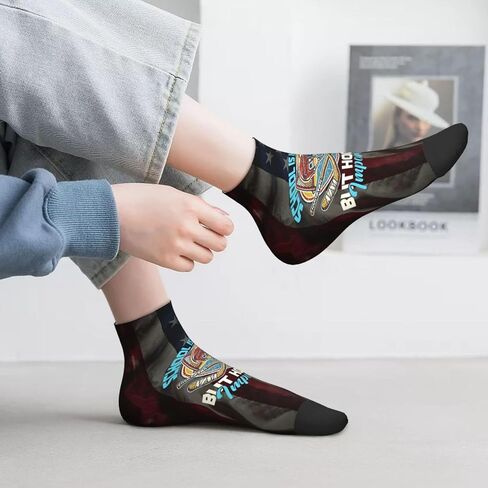 School is Important But Hockey is Importanter Socks Wool Sports Breathable Sock for Women Men in Kuwait