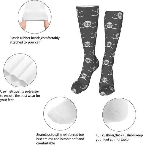 Crossed Goalie Sticks hockey Casual Long Socks for Men's and Women's Soft Comfortable Winter Warm in Kuwait